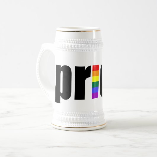 Gay Pride Bierglas (Vorderseite Links)