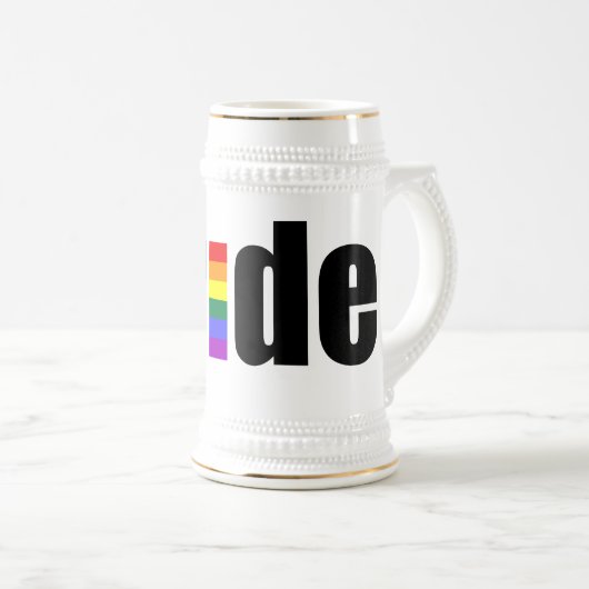 Gay Pride Bierglas (VorderseiteRechts)
