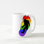 Gay Pride-Bigfoot-Tasse Kaffeetasse (VorderseiteRechts)