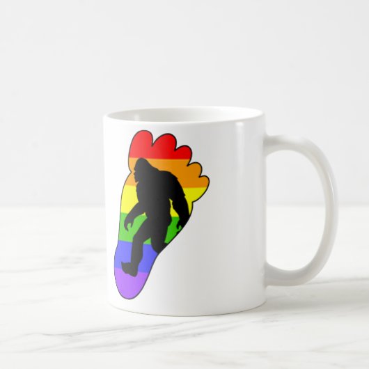 Gay Pride-Bigfoot-Tasse Kaffeetasse (Rechts)