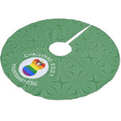 Gay Pride Black Hair Angel Weihnachtsfahne Persönl Polyester Weihnachtsbaumdecke (Schrägansicht)