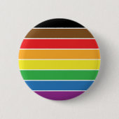 Gay Pride - BLM-Gay Pride-Flag - Regenbogenstreife Button (Vorderseite)