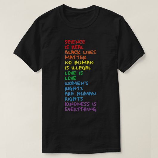 Gay Pride BLM Science Is Real LGBTQIA+ Equality Lo T-Shirt (Design vorne)