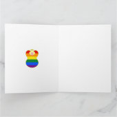 Gay Pride Blonde Angel Weihnachtsflagge Personalis Karte (Innenseite)