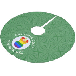Gay Pride Blonde Angel Weihnachtsflagge Personalis Polyester Weihnachtsbaumdecke