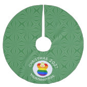 Gay Pride Blonde Angel Weihnachtsflagge Personalis Polyester Weihnachtsbaumdecke (Vorderseite)