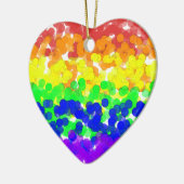 Gay Pride Bokeh Fahne Keramikornament (Links)