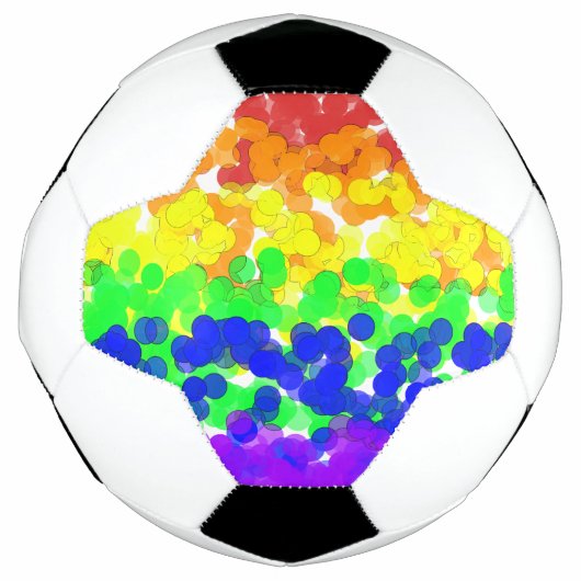 Gay Pride Bokeh Flag Necklace Fußball (Vorderseite)