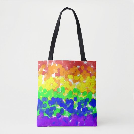 Gay Pride Bokeh Flag Necklace Tasche (Vorderseite)