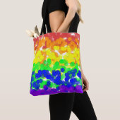 Gay Pride Bokeh Flag Necklace Tasche (Von Nahem)