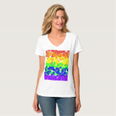 Gay Pride Bokeh Flag T-Shirt (Vorderseite Vollansicht)
