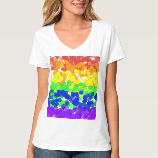 Gay Pride Bokeh Flag T-Shirt (Vorderseite)