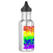 Gay-Pride-Bokeh-Flagge Edelstahlflasche (Links)