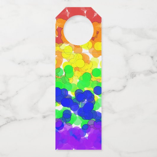 Gay-Pride-Bokeh-Flagge Flaschenanhänger (Vorderseite)