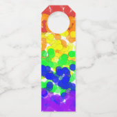 Gay-Pride-Bokeh-Flagge Flaschenanhänger (Rückseite)