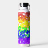 Gay-Pride-Bokeh-Flagge Trinkflasche (Rückseite)