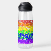 Gay-Pride-Bokeh-Flagge Trinkflasche (Rückseite)