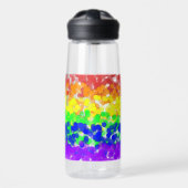 Gay-Pride-Bokeh-Flagge Trinkflasche (Vorne)