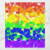 Gay-Pride-Bokeh-Flagge Weinetikett (Einzelnes Label)