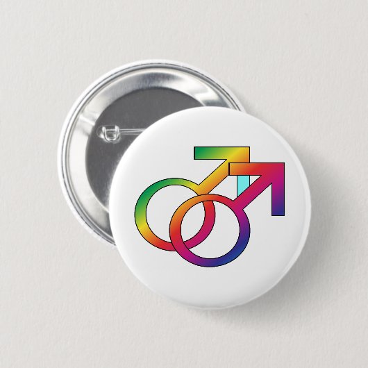 Gay Pride Button (Vorne & Hinten)