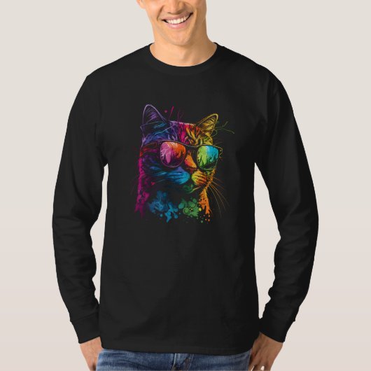 Gay Pride Cat Animal LGBT Pride Month Cute Equali T-Shirt (Vorderseite)