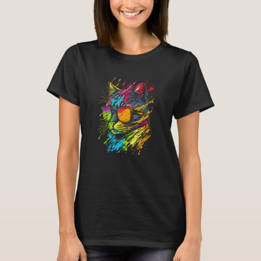 Gay Pride Cat Animal Pride Month Cute Equality LG T-Shirt (Vorderseite)