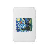 Gay Pride Cat Art Cat Starry Night Style LGBTQ Pri Badematte (Vorderseite Vertikal)