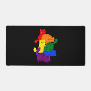 Gay Pride Cat LGBT Ally Kawaii Cats Pile LGBTQ Schreibtischunterlage