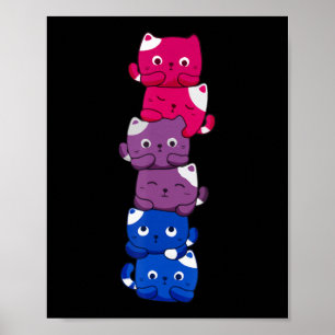 Gay Pride Cat LGBT Kawaii Cats Pile Niedlich Anime Poster
