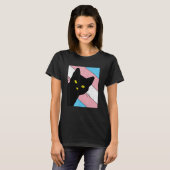 Gay Pride Cat Transgender Rainbow Flag LGBTQ Cat M T-Shirt (Vorne ganz)