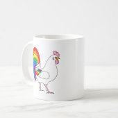 Gay Pride Chicken Kaffeetasse (Vorderseite Links)