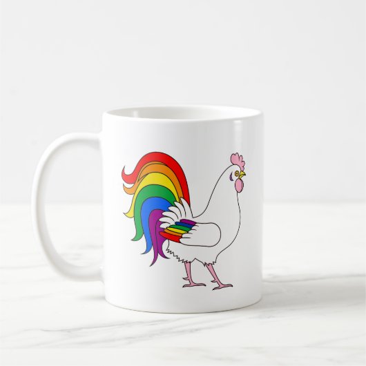 Gay Pride Chicken Kaffeetasse (Links)