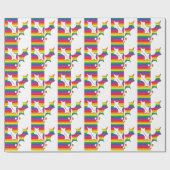 Gay Pride Christmas Holly Geschenkpapier (Flach)