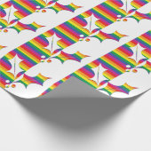 Gay Pride Christmas Holly Geschenkpapier (Ecke)