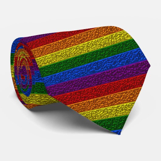 Gay Pride Chrome Flag Krawatte (Gerollt)