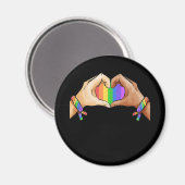 Gay ?Pride Closing Lgbt Rainbow Magnet (Vorderseite/Rückseite)