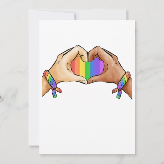 Gay ?Pride Closing Lgbt Rainbow Save The Date (Rückseite)