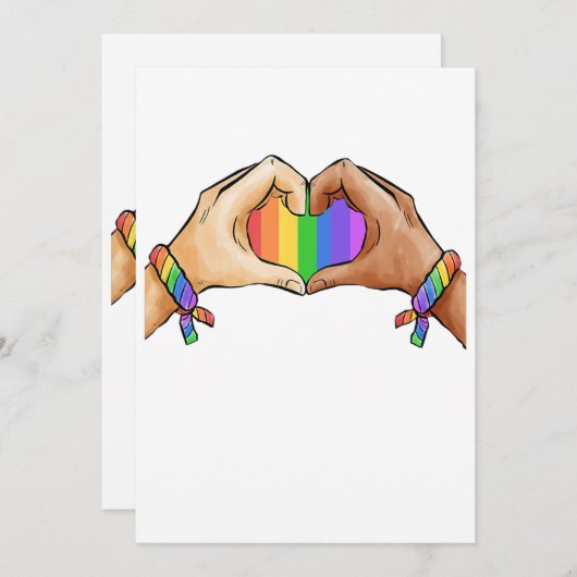 Gay ?Pride Closing Lgbt Rainbow  Save The Date (Vorne/Hinten)