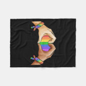 Gay Pride Clothing LGBT Rainbow Flag Pride Month Fleecedecke (Vorderseite (Horizontal))