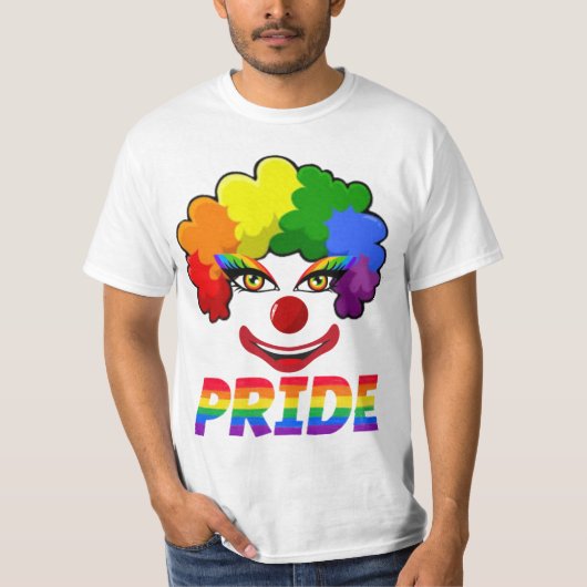Gay Pride Clown Men's Basic T - Shirt (Vorderseite)
