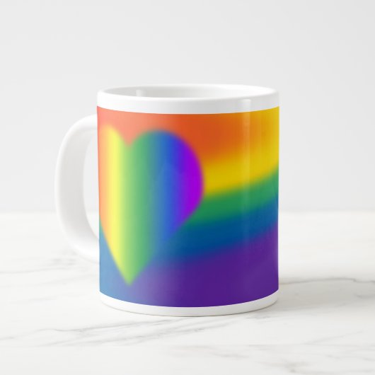 Gay Pride Coffee Cup Rainbow Liebe Tasse (Vorderseite Links)