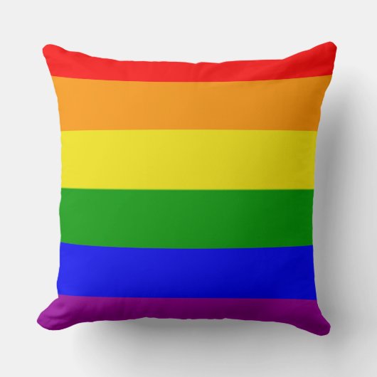 Gay Pride Colors Rainbow Flag Kissen (Vorderseite)
