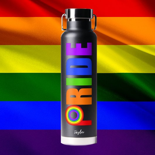 Gay Pride Cool Rainbow Personalisiert LGBTQ Trinkflasche