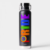 Gay Pride Cool Rainbow Personalisiert LGBTQ Trinkflasche (Rückseite)