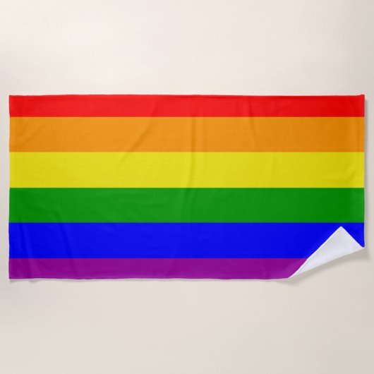 Gay Pride Coole Regenbogenflagge Strandtuch (Vorderseite)