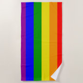 Gay Pride Coole Regenbogenflagge Strandtuch (Vorderseite)
