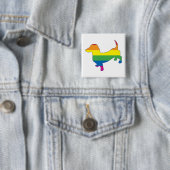 Gay Pride Dackel/Dackel Button (Beispiel)
