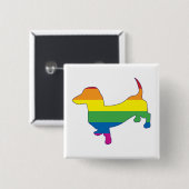 Gay Pride Dackel/Dackel Button (Vorne & Hinten)