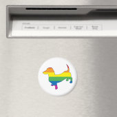 Gay Pride Dackel/Dackel Magnet (In Situ (Geschirrspüler))