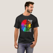 Gay Pride Daisy Rainbow Lgbt Liebe ist Liebe Lgbtq T-Shirt (Vorne ganz)